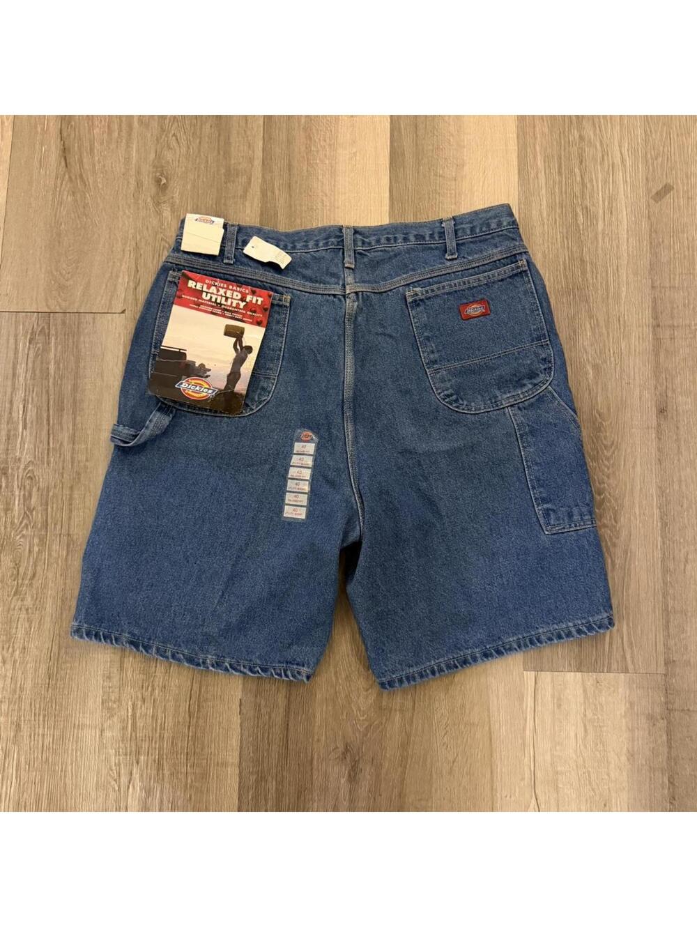 Y2k Dickies blue denim carpenter shorts size 38